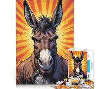 Puzzle per ragazzi da 1000 pezzi con asino, gioco interattivo, difficile e stimolante, cerca un gioco impegnativo 38x52cm