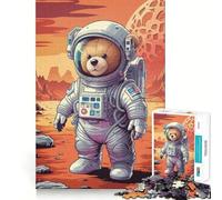 Puzzle per ragazzi da 1000 pezzi con astronauta e orsacchiotto,giunture lisce,divertente giocattolo per stimolare la mente,gioco rilassante,regalo di compleanno (38x26cm)