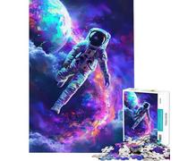 Puzzle per ragazzi da 1000 pezzi con astronauta in una nebulosa spaziale colorata Attività divertenti da fare a casa ma anche un gioco divertente e umoristico per tutta la famiglia adatto a ragazzi