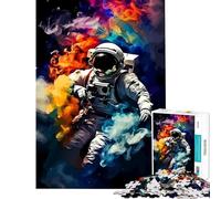 Puzzle per ragazzi da 1000 pezzi con astronauta in una nuvola spaziale colorata Gioco impossibile ed educativo divertente e stimolante ideale come regalo per coppie (dimensioni 75x50cm)