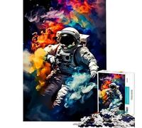 Puzzle per ragazzi da 1000 pezzi con astronauta in una nuvola spaziale colorata gioco rompicapo giocattolo educativo regalo per compleanni difficile (dimensioni 38x52cm)