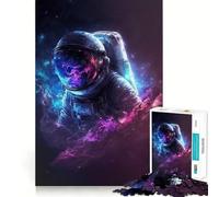 Puzzle per ragazzi da 1000 pezzi con astronauta nello spazio,incastri fluidi,divertente,gioco stimolante per la mente,rilassante,regalo di compleanno (50x75cm)