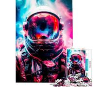 Puzzle per ragazzi da 1000 pezzi con astronauta spazio e nebulosa giocattolo educativo pratico per l'analisi e la logica ideale come regalo (dimensioni 50x75cm)