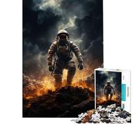 Puzzle per ragazzi da 1000 pezzi con astronauti gioco rompicapo giocattolo intellettuale ottimo regalo per gli appassionati di giochi decorazione da parete (dimensioni 75x50cm)