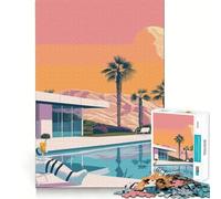 Puzzle per ragazzi da 1000 pezzi con astronauti,piscina e cocktail,ideale per attività che stimolano la mente,giochi rilassanti e divertenti,regalo di Natale per il tempo libero (38x26cm)