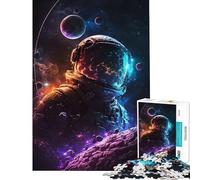 Puzzle per ragazzi da 1000 pezzi con astronauti tema Dio gioco educativo antistress ideale come regalo (dimensioni 38x26cm)