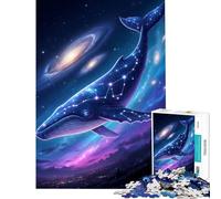 Puzzle per ragazzi da 1000 pezzi con balena cosmica e costellazione sfida impegnativa da completare gioco educativo per famiglie dai 14 anni in su (38x52cm)