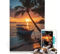 Puzzle per ragazzi da 1000 pezzi con barca da pesca thailandese giocattolo educativo decorazione per la casa compleanni e occasioni speciali 38x26cm