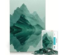 Puzzle per ragazzi da 1000 pezzi con barca,montagna e soggetto asiatico,mini puzzle senza cuciture,gioco creativo,ideale per il tempo libero e come regalo di Natale 38x52cm