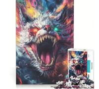 Puzzle per ragazzi da 1000 pezzi con bestia feroce, gioco educativo, decorazione da parete, compleanno e Natale 38x52cm