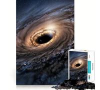 Puzzle per ragazzi da 1000 pezzi con buco nero e galassia,grafica premium con bordi decorati,gioco che stimola la concentrazione,ideale per il tempo libero,regalo di Natale 50x75cm