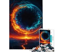 Puzzle per ragazzi da 1000 pezzi con buco nero vulcanico nel cielo giocattolo educativo decorazione perfetta regalo di compleanno (dimensioni 38x52cm)