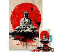 Puzzle per ragazzi da 1000 pezzi con Buddha in meditazione,bordi perfetti,divertente gioco mentale,regalo,accogliente e divertente,decorazione natalizia da parete (38x52cm)
