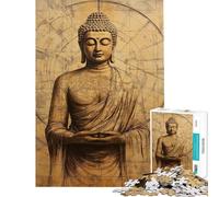 Puzzle per ragazzi da 1000 pezzi con Buddha in meditazione Puzzle artistici per adulti gioco interattivo un'opera d'arte per l'interazione genitore-figlio (dimensioni 38x26cm)