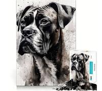 Puzzle per ragazzi da 1000 pezzi con cane boxer,fedele compagno,incastro perfetto,gioco creativo,per il tempo libero,regalo di Natale 38x26cm