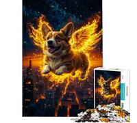 Puzzle per ragazzi da 1000 pezzi con cane giallo volante ideale per compleanni e Natale Gioco impegnativo e stimolante per ragazzi dai 14 anni in su (50x75cm)