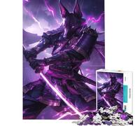 Puzzle per ragazzi da 1000 pezzi con cane pointer samurai anime giocattolo educativo rilassante sfida impegnativa regalo di compleanno (dimensioni 38x52cm)