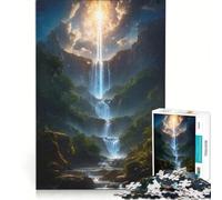 Puzzle per ragazzi da 1000 pezzi con cascata di luce divina gioco rilassante decorazione per la casa adatto per la scrivania 38x52cm