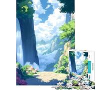 Puzzle per ragazzi da 1000 pezzi con cascata in cima a una montagna gioco rompicapo educativo sfida regalo di compleanno adatto alle coppie (dimensioni 38x26cm)
