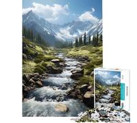 Puzzle per ragazzi da 1000 pezzi con cascata nella foresta ambientato nella natura Gioco stimolante e antistress per ragazzi dai 14 anni in su (38x26cm)