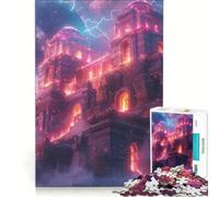 Puzzle per ragazzi da 1000 pezzi con castello fantasy, fulmini e pianeti, giochi per famiglie, assemblaggio di modelli, per rafforzare l'amore tra le coppie 50x75cm