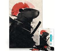 Puzzle per ragazzi da 1000 pezzi con castoro e samurai,pezzi ben rifiniti,gioco intelligente,regalo,gioco per il tempo libero,scena natalizia (38x52cm)