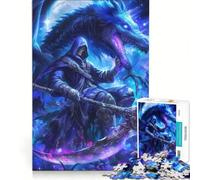 Puzzle per ragazzi da 1000 pezzi con Cavaliere della Morte e Drago, gioco per tutta la famiglia, attività divertenti da fare a casa, regalo di compleanno, regalo di viaggio 38x26cm