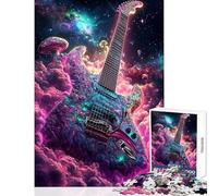Puzzle per ragazzi da 1000 pezzi con chitarra psichedelica e tema cosmo Giocattolo antistress per le vacanze a casa ideale per passare il tempo regali di Natale e compleanno (dimensioni 50x75cm)