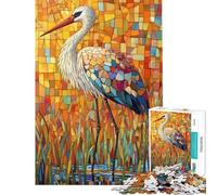 Puzzle per ragazzi da 1000 pezzi con cicogna in un mosaico gioco interattivo e stimolante ideale come regalo Una sfida impegnativa (dimensioni 75x50cm)