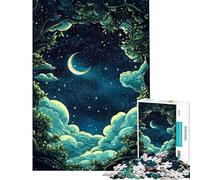 Puzzle per ragazzi da 1000 pezzi con cielo notturno tra gli alberi puzzle per adulti gioco per famiglie divertente e spiritoso ottimo regalo per gli appassionati di videogiochi (dimensioni 50x75cm)