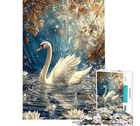 Puzzle per ragazzi da 1000 pezzi con cigno puzzle rilassante per adulti gioco rompicapo ideale per passare il tempo durante le vacanze compleanno e Natale (dimensioni 38x26cm)