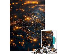 Puzzle per ragazzi da 1000 pezzi con circuito digitale luminoso giocattolo educativo gioco pratico antistress ottimo regalo per gli amanti dei giochi (dimensioni 38x52cm)