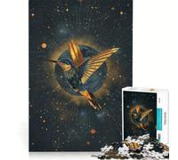 Puzzle per ragazzi da 1000 pezzi con colibrì geometrico, giocattolo educativo, per divertimento in famiglia, compleanno e Natale 50x75cm