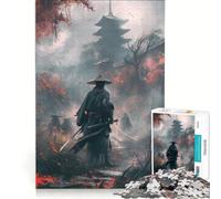 Puzzle per ragazzi da 1000 pezzi con combattimento nel tempio dei samurai gioco rilassante decorazione da parete regalo per amici e familiari 38x26cm