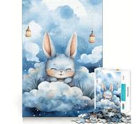 Puzzle per ragazzi da 1000 pezzi con coniglietto,giunture lisce,divertente,gioco stimolante per la mente,rilassante,regalo di compleanno (50x75cm)