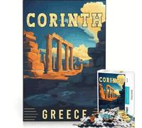 Puzzle per ragazzi da 1000 pezzi con Corinto in Grecia, gioco rilassante, interazione genitore-figlio, sfida unica 38x26cm
