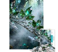 Puzzle per ragazzi da 1000 pezzi con corona di smeraldo e foglie nella foresta Gioco giocattolo avvincente per coltivare la pazienza ottimo regalo per chi ama giocare e migliorare la memoria