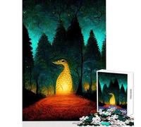 Puzzle per ragazzi da 1000 pezzi con creature fantastiche della foresta gioco interattivo decorazione per la casa giocattolo per la casa difficile e stimolante (38x26cm)