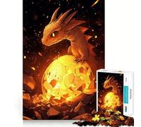 Puzzle per ragazzi da 1000 pezzi con cucciolo di drago che si schiude,giunture lisce,divertente attività per la mente,gioco rilassante,regalo di Natale per il tempo libero (38x26cm)