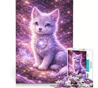 Puzzle per ragazzi da 1000 pezzi con cucciolo di lupo Starglow gioco rilassante decorazione da parete regalo per amici e familiari 50x75cm