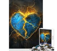 Puzzle per ragazzi da 1000 pezzi con cuore spezzato gioco rompicapo ideale per le vacanze in casa per passare il tempo decorazione domestica e interazione genitore-figlio (38x26cm)
