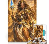 Puzzle per ragazzi da 1000 pezzi con dea guerriera egizia gioco educativo per migliorare la memoria regalo di compleanno 38x26cm