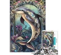 Puzzle per ragazzi da 1000 pezzi con delfini puzzle fai da te per adulti ideale per passare il tempo durante le vacanze o come regalo per tutta la famiglia (dimensioni 38x52cm)