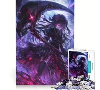 Puzzle per ragazzi da 1000 pezzi con demone, ragazza anime e morte Giocattolo educativo, divertente e spiritoso, compleanno e Natale 38x26cm