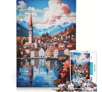 Puzzle per ragazzi da 1000 pezzi con dipinto ad olio di Lucerna gioco interattivo migliora la memoria regalo per amici e familiari 38x52cm