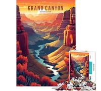 Puzzle per ragazzi da 1000 pezzi con dipinto del Grand Canyon gioco per famiglie ideale per le vacanze a casa per passare il tempo regali di Natale e compleanno (dimensioni 50x75cm)