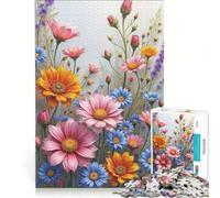 Puzzle per ragazzi da 1000 pezzi con dipinto di un bouquet floreale, gioco per tutta la famiglia, attività divertenti da fare a casa, regalo di compleanno, regalo di viaggio 38x26cm