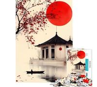 Puzzle per ragazzi da 1000 pezzi con dipinto di un giardino giapponese ideale per compleanni e Natale Decorazione perfetta Gioco pratico per ragazzi dai 14 anni in su (38x26cm)