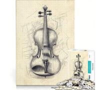 Puzzle per ragazzi da 1000 pezzi con disegno di violino giochi rilassanti analisi e logica regalo di compleanno regalo di viaggio 50x75cm