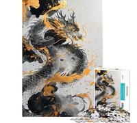 Puzzle per ragazzi da 1000 pezzi con drago cinese antico puzzle per adulti gioco pratico di analisi e logica regalo di compleanno e unico (dimensioni 50x75cm)